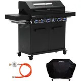 TAINO PLATINUM YAMARA DARK 6+2 Gasgrill Stahl 6 Brenner Sear-Burner Backburner