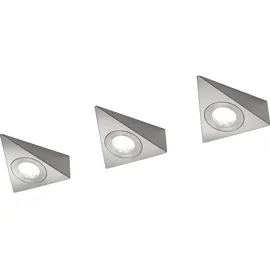 Trio LED-Unterbauleuchten 3er-Set Nickel matt