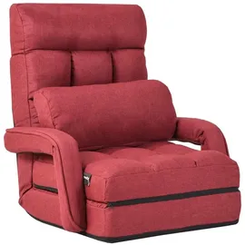 Costway schlafsofa lazy klappsofa schlafsessel für zuhause und Büro Rot