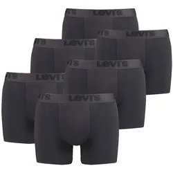 Levi's Herren Boxer - Premium Boxer, Cotton Stretch, 6er Pack Schwarz S