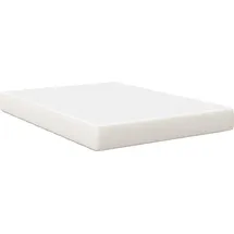 vidaXL Bettmatratze mit Matratze Creme 140 x 200 cm Stoff