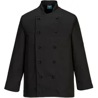 PORTWEST C834 - Somerset Kochjacke, 1 Stück, L Schwarz,