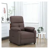 vidaXL Relaxsessel Dunkelbraun Stoff 58 x 53,5 x 75 cm Braun mit Liegeposition