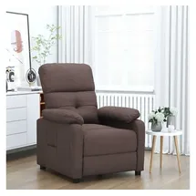 vidaXL Relaxsessel Dunkelbraun Stoff 58 x 53,5 x 75 cm Braun mit Liegeposition