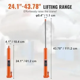 Vevor Wagenheber Stahl 4 t orange