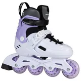 Powerslide Khaan Nxt Adjustable Kinder-inlineskates - White / Purple - EU 39-42