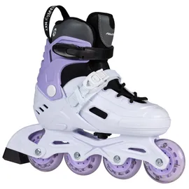 Powerslide Khaan Nxt Adjustable Kinder-inlineskates - White / Purple - EU 39-42