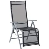 deluke NATALI Liegestuhl 56 x 112 x 81 cm schwarz klappbar