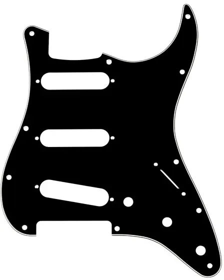 Fender Pickguard Strat SSS 3-ply Black