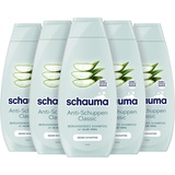 Schauma Schwarzkopf Anti-Schuppen Shampoo Classic (5x 400 ml), Haarshampoo beruhigt die Kopfhaut und bekämpft Schuppen ab der ersten Anwendung