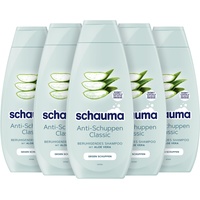 Schauma Schwarzkopf Anti-Schuppen Shampoo Classic (5x 400 ml), Haarshampoo beruhigt die Kopfhaut und bekämpft Schuppen ab der ersten Anwendung