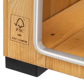 Ferplast Hundehütte Baita 50, Hundehaus aus Kiefernholz, 56x46,5x41,5cm