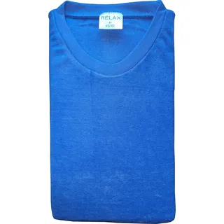 Normann Germany Damen Frottee Pyjama, Rundhals, Uni, Applikation, Ringel Hose, Blau, 61773, Gr. XL 48/50 - 48