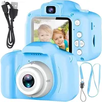 Kinderkamera HD Kids Kinder Digitalkamera Student Fotoapparat für 3-10 Jahre Selfie Video 2 Zoll LCD Bildschirm Geburtstag Geschenk 3MP 1080P Blau... - Blau