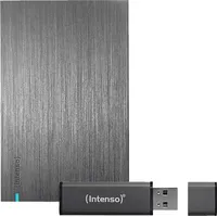 Intenso Memory Board + 64 GB USB-Stick Bundle, 1 TB HDD, 2,5 Zoll, extern, Anthrazit