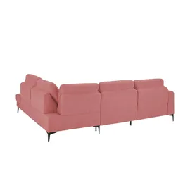 Max Schelling Eckcouch Mikrofaser 2-Sitzer Rosa