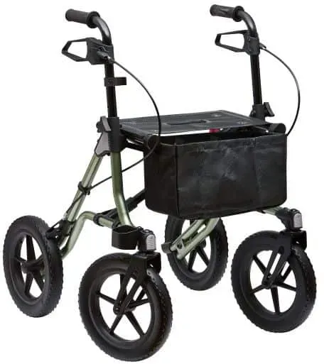 Dietz TAiMA XC Outdoor-Rollator mit neuer Soft-PU-Bereifung.