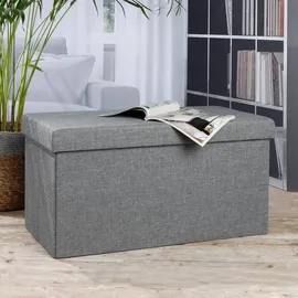 Hi Hocker mit Aufbewahrungsfunktion 76 x 38 x 38 cm Grau
