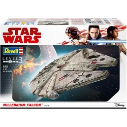 Modellbausatz REVELL "Star Wars, Millennium Falcon", grau, Modellbausätze, KinderL:38cm, Kunststoff, Made in Europe, L:38cm