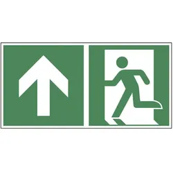LimarLite Rettungszeichen »Notausgang geradeaus, geradeaus durch die Tür oder aufwärts [E0, 40x20 cm