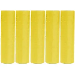 5 Rollen Papier Luftschlangen gelb | schwer entflammbar