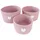 Intirilife Aufbewahrungskorb Set 3-teilig rosa 24 x 14 x 22 cm