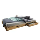 Massivholz Palettenbett 140 x 200 cm Braun