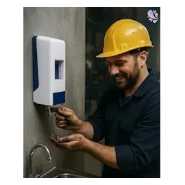 Blanc HYGIENIC Softflaschenspender für 1.000 ml oder 2.000 ml Softflaschen in Grau-Weiß ODER Blau-Weiß