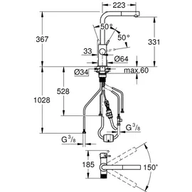 Grohe Blue Pure Einhebelmischer Chrom