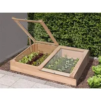 Deltagartenh Frühbeet / Frühbeetaufsatz Lärche ediGarden 119x80x21cm - Braun