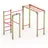 Wickey Fit Base 805 - Outdoor-sportgerät, Kraftstation, Fitnessstation, Sportgeräte für Zuhause, Workout, Krafttraining, Gymtower, Fitnessturm, 5 Jahre Garantie Auf Holz- und Sport für Jugendliche und Erwachsene im Garten mit Klimmzugstange