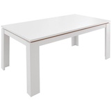 Livetastic Esstisch Weiß Buche, Buche, rechteckig, 90x76x160 cm ausziehbar