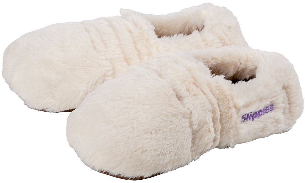 Warmies® Slippies® Deluxe en peluche crème beige Taille 36-40 1 pc(s) Coussin chauffant