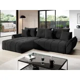GRAINGOLD Ecksofa L-Form Decor L - Ecksofa mit Schlaffunktion, Bettkasten - Moderne Ecksofa, Wohnzimmer Sofa - Eckcouch Anthracite (Monolith 95) - Grau