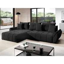 GRAINGOLD Ecksofa L-Form Decor L - Ecksofa mit Schlaffunktion, Bettkasten - Moderne Ecksofa, Wohnzimmer Sofa - Eckcouch Anthracite (Monolith 95) - Grau