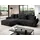 GRAINGOLD Ecksofa L-Form Decor L - Ecksofa mit Schlaffunktion, Bettkasten - Moderne Ecksofa, Wohnzimmer Sofa - Eckcouch Anthracite (Monolith 95) - Grau