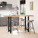 vidaXL Bartisch Hellbraun 200x80x112 cm Massivholz Eiche Rechteckig