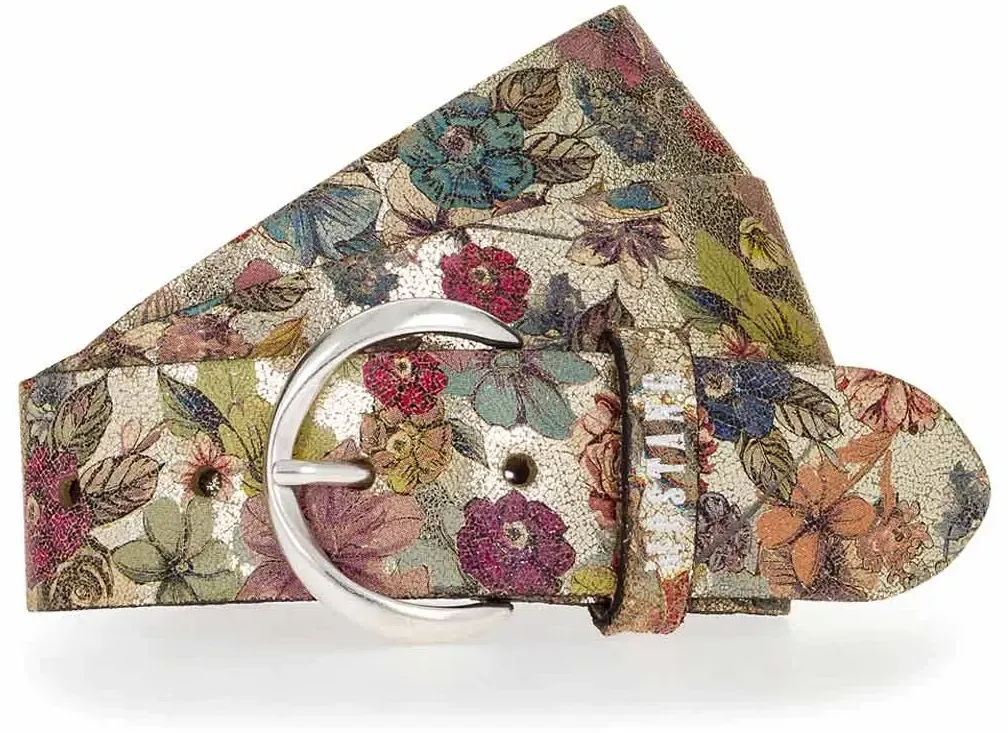 Mustang Gürtel in Blumenmuster mit Vintage-Finish-80