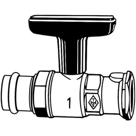 IMI HEIMEIER Heimeier Pumpen-Kugelhahn Globo P 35mm Viega Pressanschluss x 1 1/4"