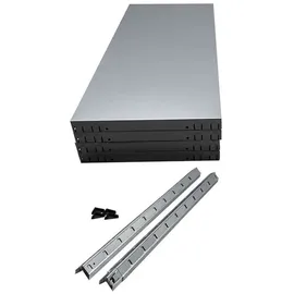 SCHULTE Regalwelt Steckregal Metall 180x90x40 cm silber