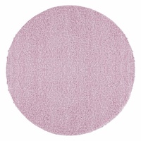 Teppich Unicolor - Einfarbig, Teppium, Rund, Höhe: 30 mm, Modern Kurzflor Teppich Wohnzimmer Abstrakt Design Rosa Pflegeleicht rosa 80 cm x 80 cm x 30 mm