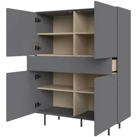 LeGer Home by Lena Gercke Highboard 111 x 141,9 x 42 cm Grau
