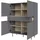 LeGer Home by Lena Gercke Highboard 111 x 141,9 x 42 cm Grau