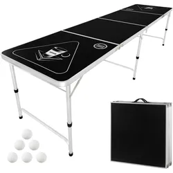 VEVOR Beer Pong Tisch Bierpong Trinkspiel Partytisch Faltbar 240cm Tragegriff