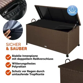 CASARIA Gartenbox Auflagenbox 117 x 53 x 60 cm Braun