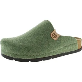 ROHDE Damen Pantoffel Hausschuh Filz Ledersohle gepolstert D.Soave 6010, Größe:40 EU,