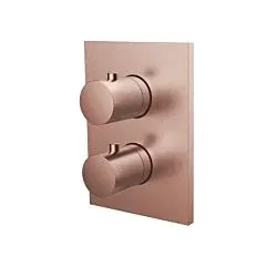 Herzbach Design iX Fertigmontageset 21.503055.2.39 Unterputz-Thermostat, 3 Verbraucher, copper steel