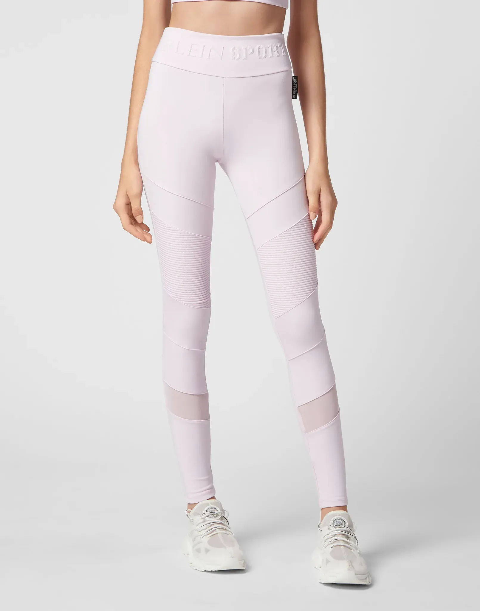 Leggings PLEIN SPORT "Leggings Leggings", Damen, Gr. M, US-Größen, 30, lila, Obermaterial: 90% Polyester, 10% Elasthan, Hosen