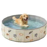 Hundepool Faltbar Für Hunde Und Katzen, Nicht Aufblasbares Planschbecken Mit Tragbarem Design, Robuster Haustierpool Für Baden Spielen Im Garten Innen Und Außen