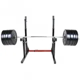 Gorilla Sports Squat Rack inkl. Olympia Bumper Plate Langhantelset 170 kg SCHWARZ|SCHWARZ|SCHWARZ No Size